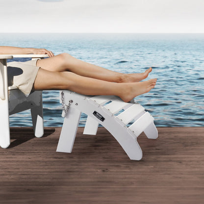 LXSKU4 - Foldable Adirondack Ottoman, 13.8" Height, HDPE Material