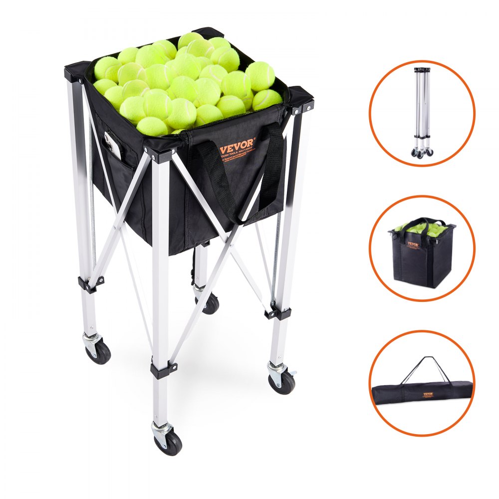 XLDD-BC180 - Portable VEVOR Tennis Ball Hopper Holds 180 Balls with Carry Bag