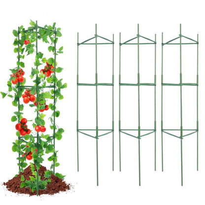 FQZJBS3C-48in-6P-1Z - Adjustable 48in Steel Tomato Cage with Zip Ties