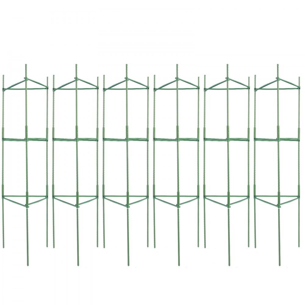 FQZJBS3C-48in-6P-1Z - Adjustable 48in Steel Tomato Cage with Zip Ties