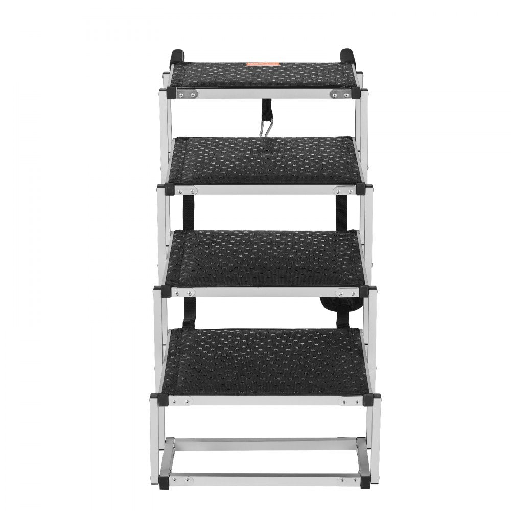 CB-778N-5 - 4-Step Folding Aluminum Dog Stairs for Easy Car Access
