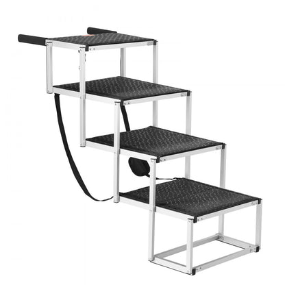 CB-778W - Adjustable 4-Step Dog Stairs for Safe Car Access