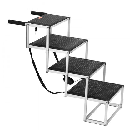 CB-778W - Adjustable 4-Step Dog Stairs for Safe Car Access