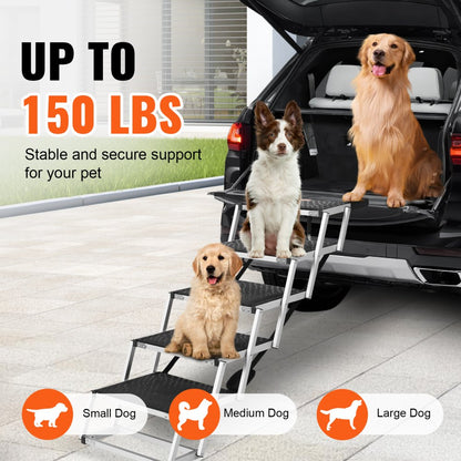 CB-778N-6 - Adjustable 5-Step Dog Stairs for Easy Car Access