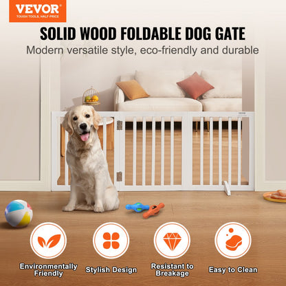 JYW-6024 - 60" Freestanding Dog Gate for Active Pets
