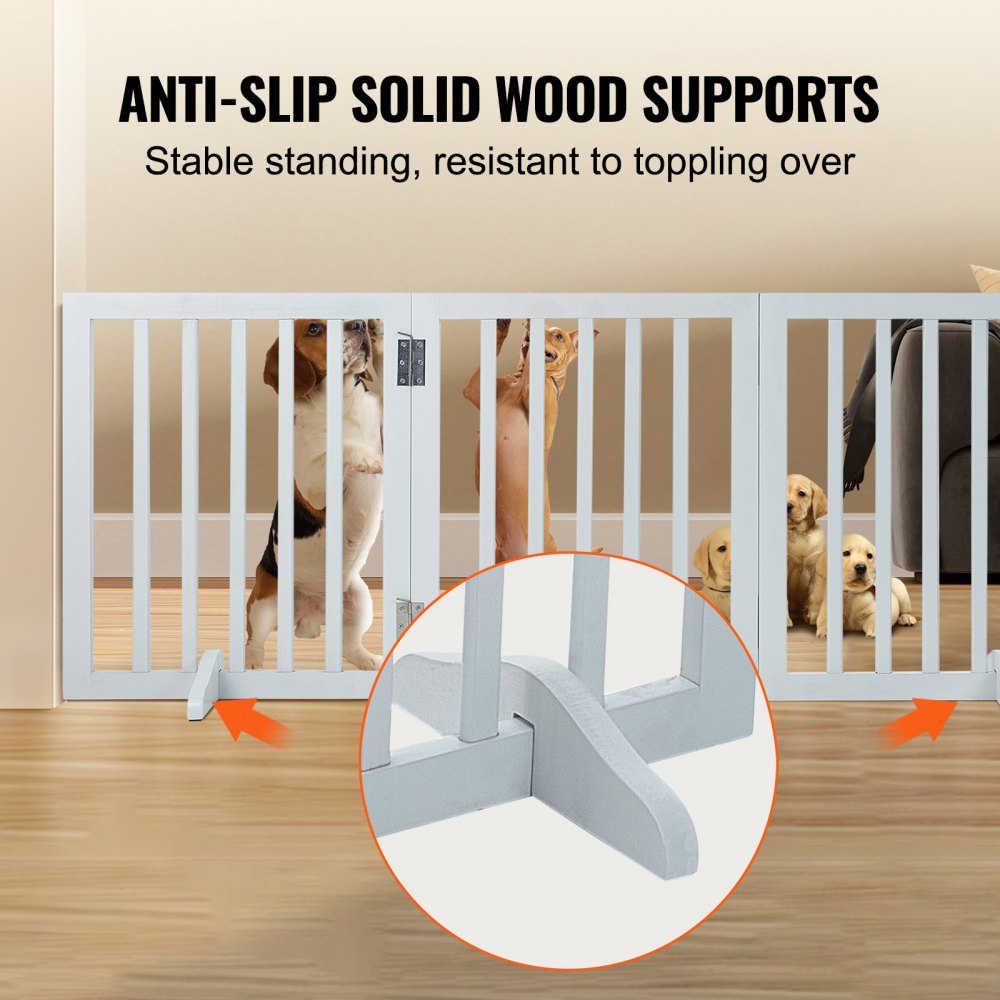 JYW-6024 - 60" Freestanding Dog Gate for Active Pets