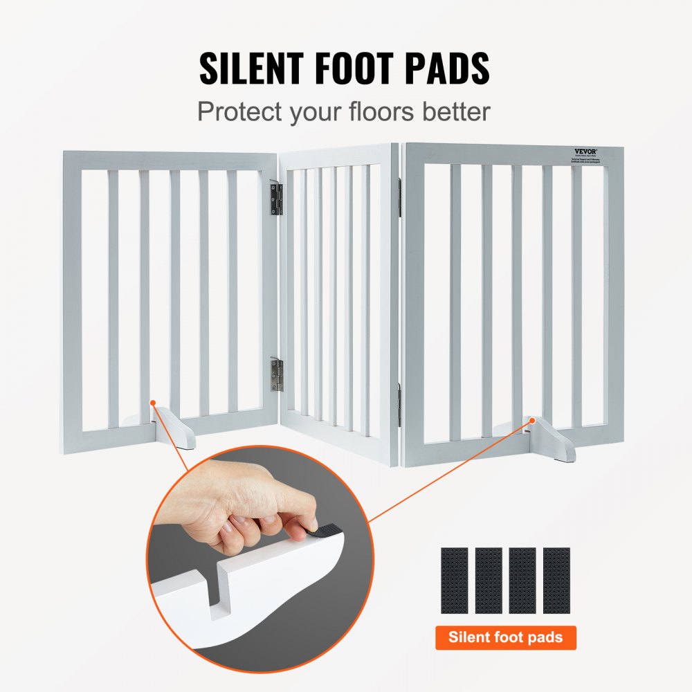 JYW-6024 - 60" Freestanding Dog Gate for Active Pets