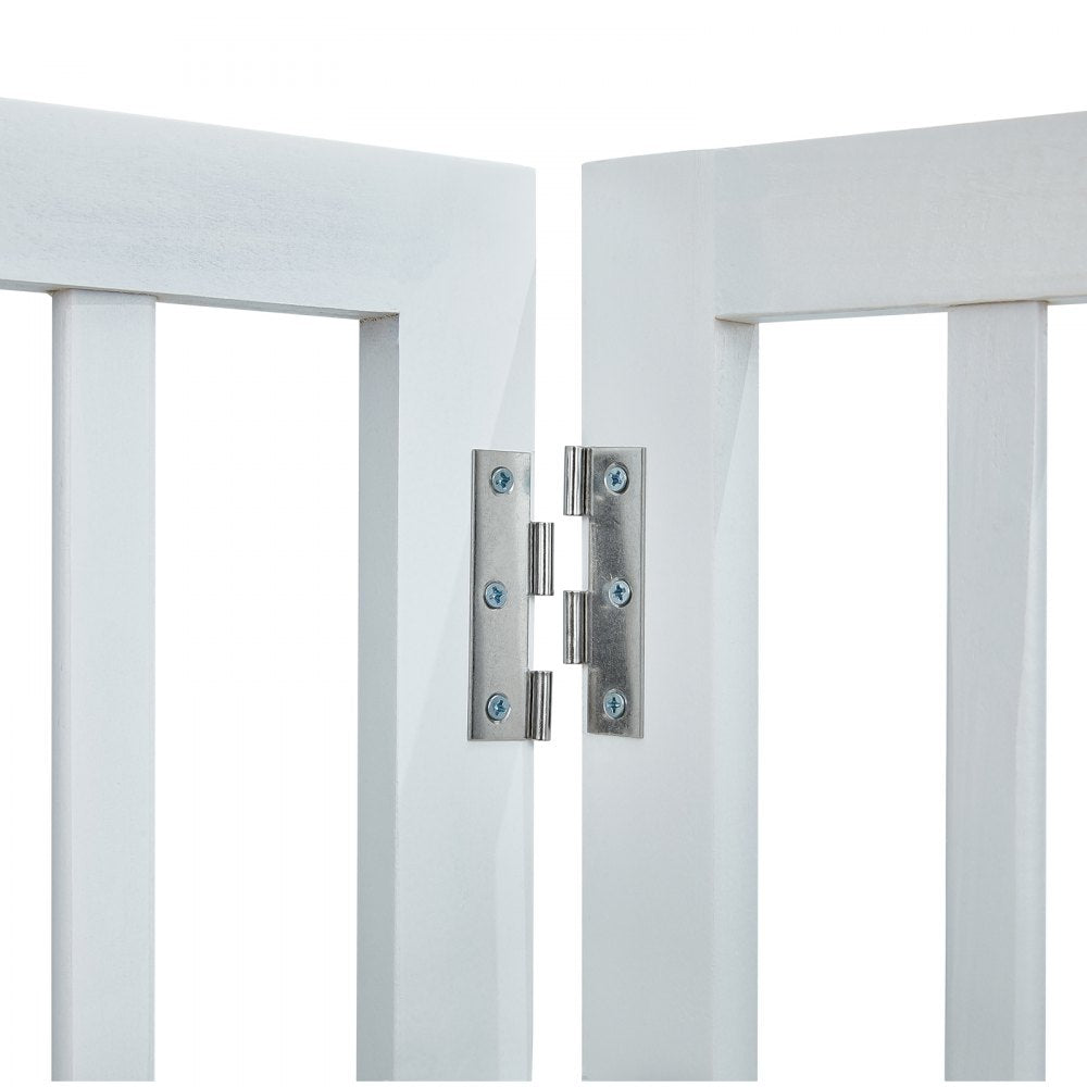 JYW-8024 - Stylish 80.3" Wooden Dog Gate with Quick-Release Hinges