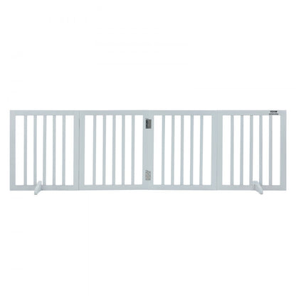 JYW-8024 - Stylish 80.3" Wooden Dog Gate with Quick-Release Hinges
