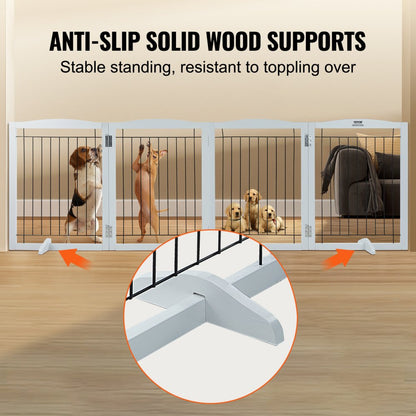 JYWS-9632 - 32" Foldable Dog Gate - Secure & Stylish Pet Barrier