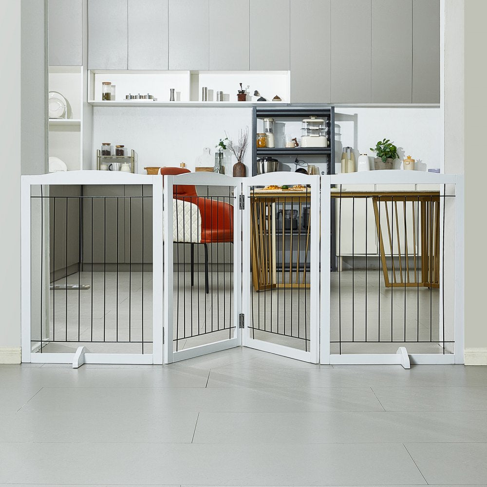 JYWS-9632 - 32" Foldable Dog Gate - Secure & Stylish Pet Barrier
