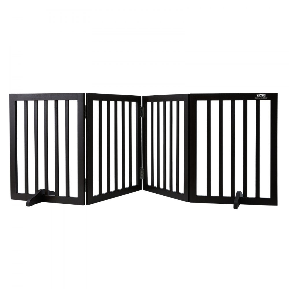 JYW-8024 - 24" Tall Adjustable Free Standing Dog Gate for Active Pets