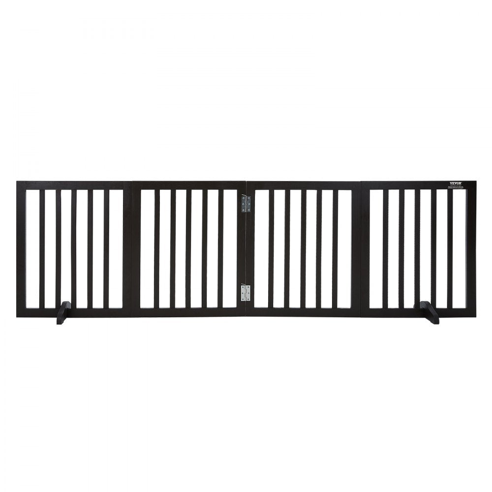 JYW-8024 - 24" Tall Adjustable Free Standing Dog Gate for Active Pets