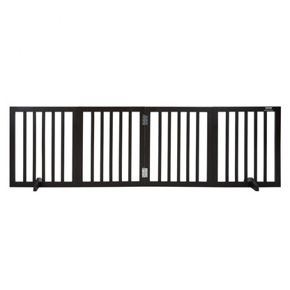JYW-8024 - 24" Tall Adjustable Free Standing Dog Gate for Active Pets