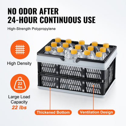 WS-L2 - 16L Foldable Grocery Basket with Ergonomic Handle