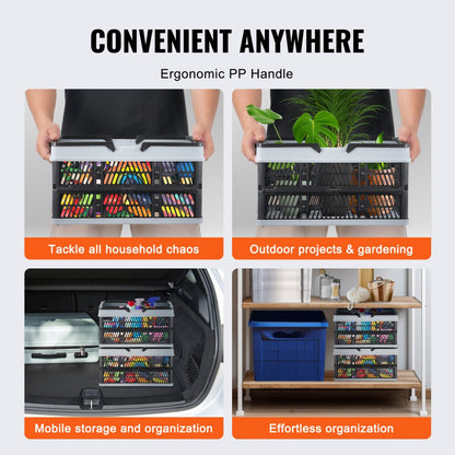 WS-L2 - 16L Foldable Grocery Basket with Ergonomic Handle