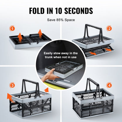 WS-L3 - Set of 3 Collapsible 25L Baskets with Ergonomic Handles