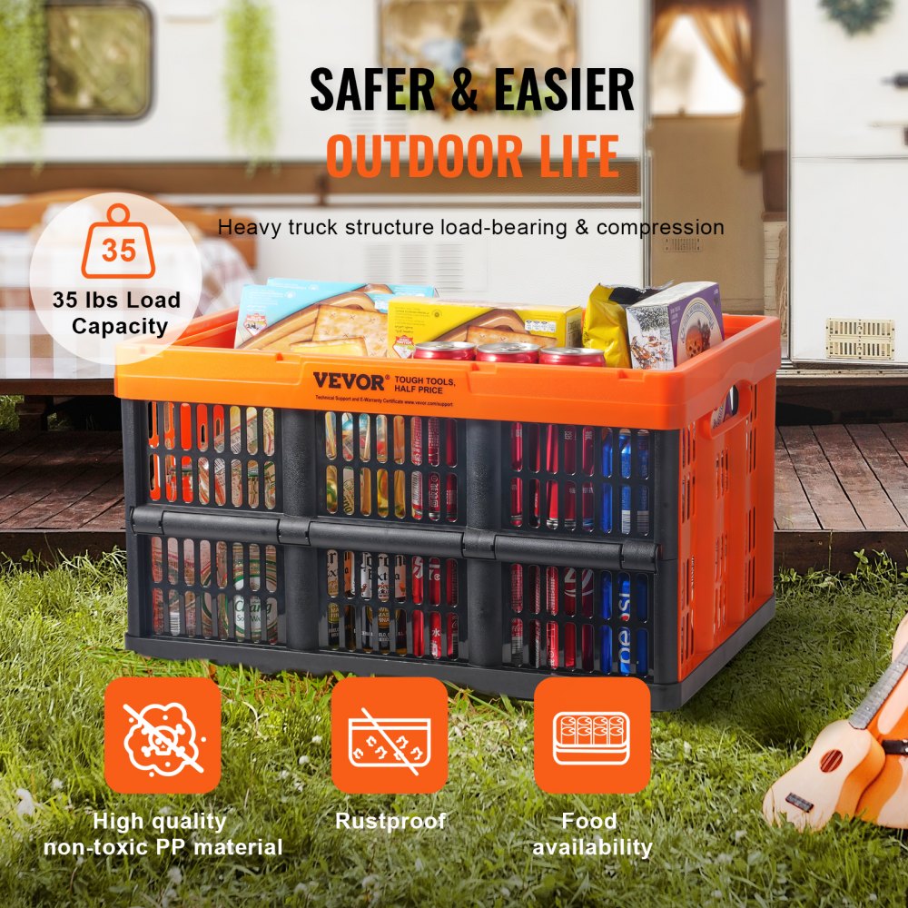 ZJKS5336295W - 45L Durable Collapsible Storage Basket, 20.67x13.98x11.81 in