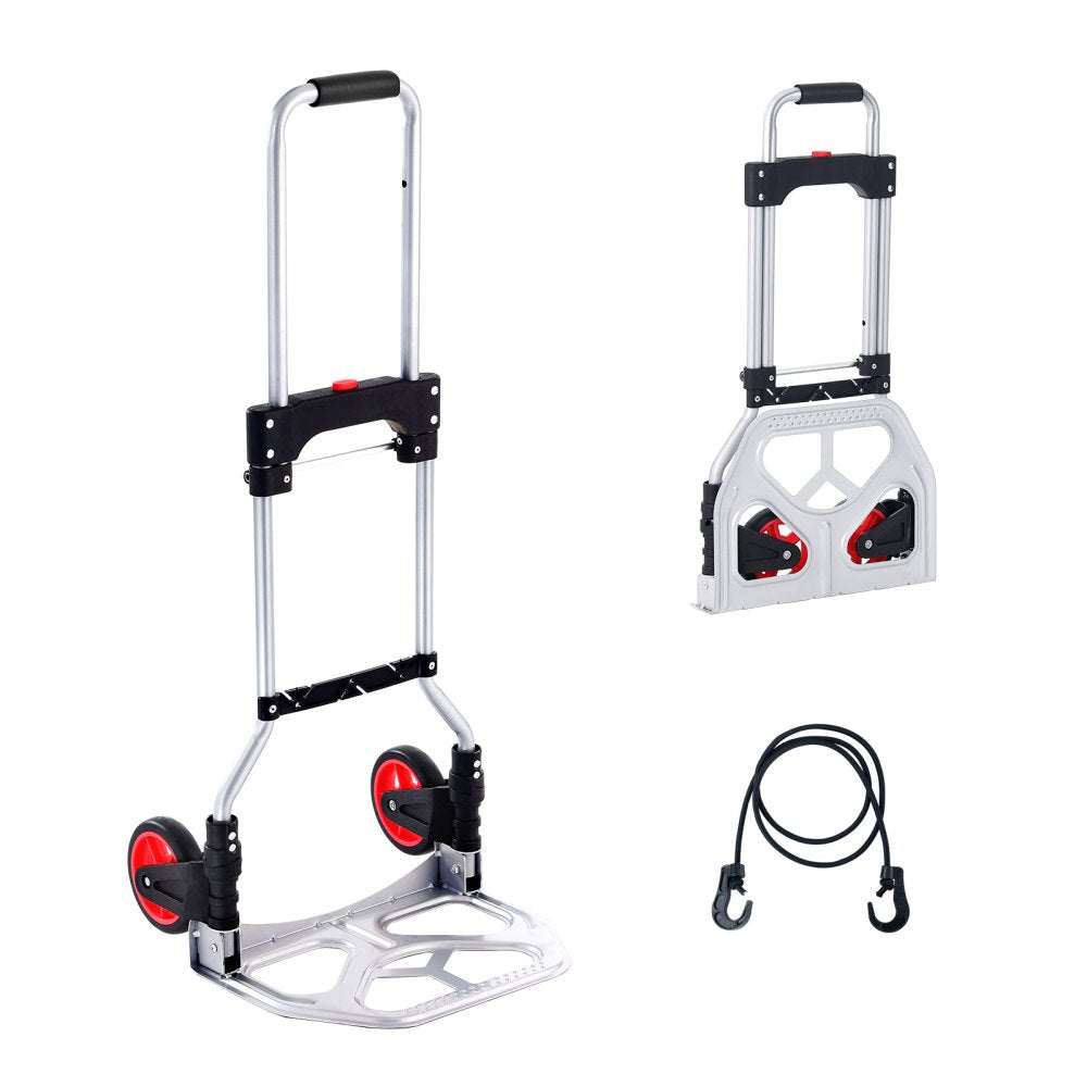 2123A - Compact Aluminum Folding Hand Truck, 176 lbs Capacity, 7.3 lbs