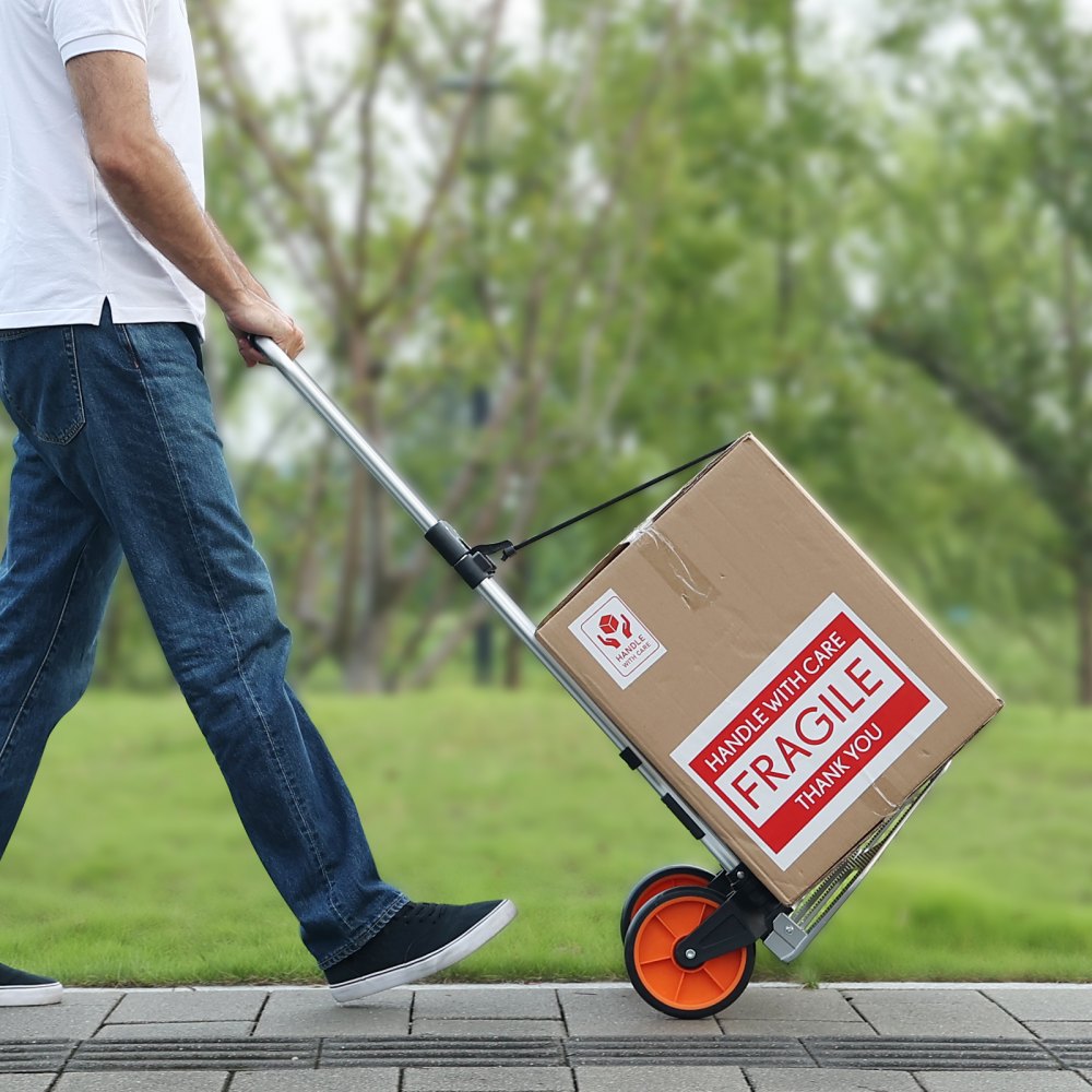 GZS100AT - 275 lbs Lightweight Aluminum Folding Hand Truck with Telescoping Handle