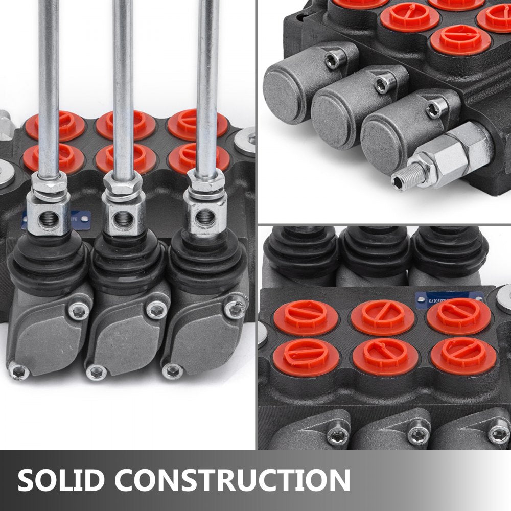 010708075347 - 3 Spool 11 GPM Cast Iron Hydraulic Control Valve