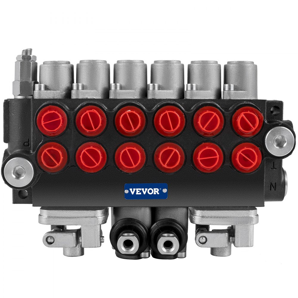 6Spool114500 - Compact Hydraulic Control Valve, 11GPM, Adjustable Relief