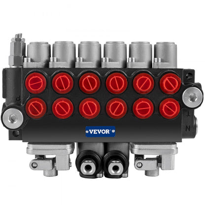 6Spool114500 - Compact Hydraulic Control Valve, 11GPM, Adjustable Relief