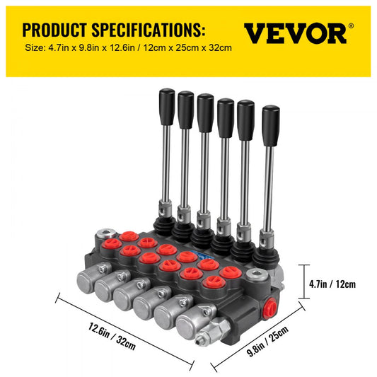 6spool113600 - Compact 11GPM Hydraulic Control Valve for Mobile Applications