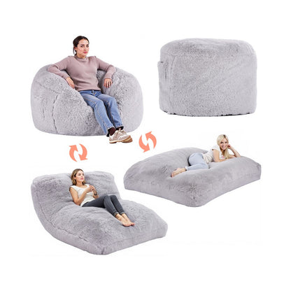 SM-FBB-04 - Plush Convertible Bean Bag Bed with Removable Cover