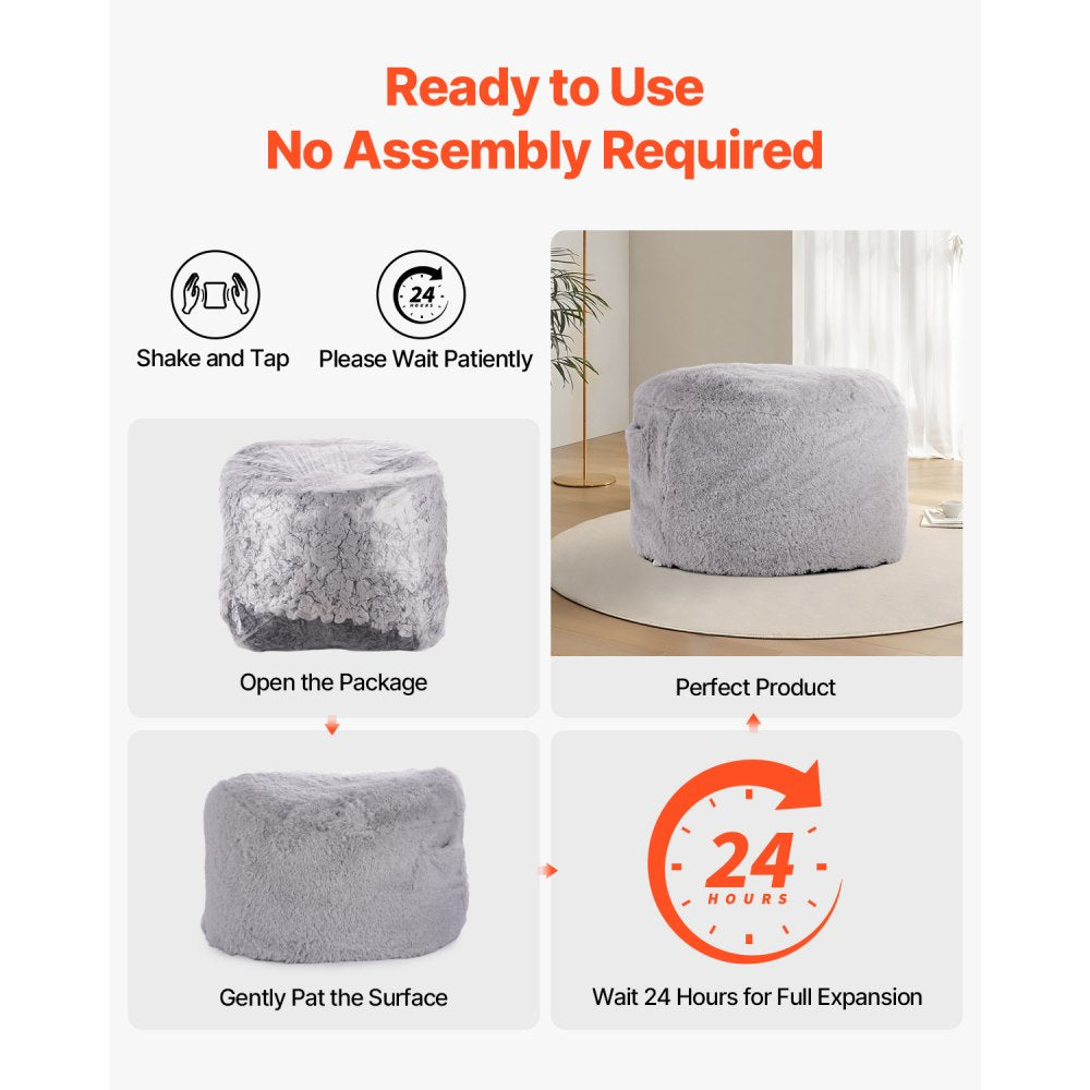 SM-FBB-05 - Convertible Bean Bag Bed Chair for Adults with Side Pocket