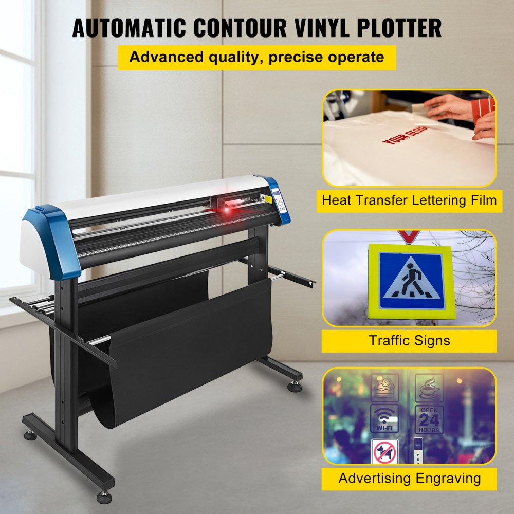 010357493512 - 53" VEVOR Vinyl Cutting Plotter with Optical Eye & LED Display