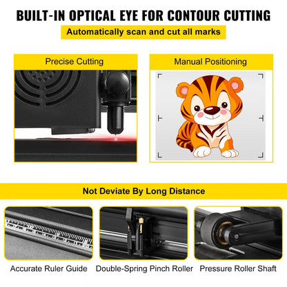010357493512 - 53" VEVOR Vinyl Cutting Plotter with Optical Eye & LED Display