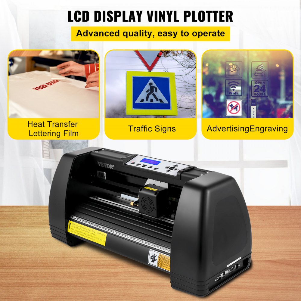 KI-375A - 14.8" VEVOR Vinyl Cutter with LCD Panel & Adjustable Settings