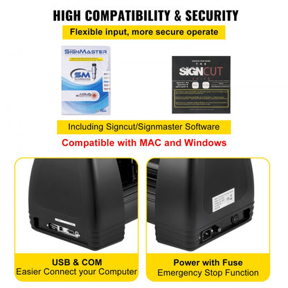 KI-375A - 14.8" VEVOR Vinyl Cutter with LCD Panel & Adjustable Settings