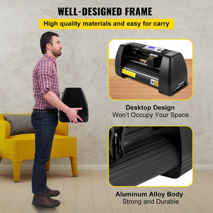 KI-375A - 14.8" VEVOR Vinyl Cutter with LCD Panel & Adjustable Settings