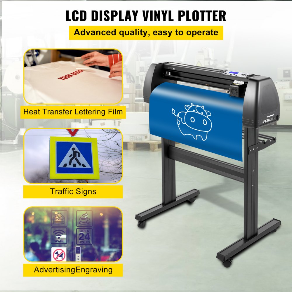 KH-870A - 34.3in VEVOR Vinyl Cutter with LCD Control and Precise Cutting