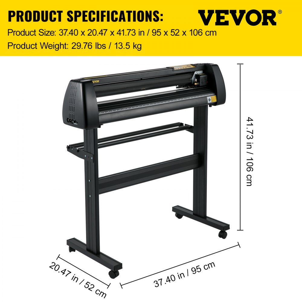 010842258264 - 28" VEVOR Vinyl Cutter with Adjustable Speed & Precision Feed