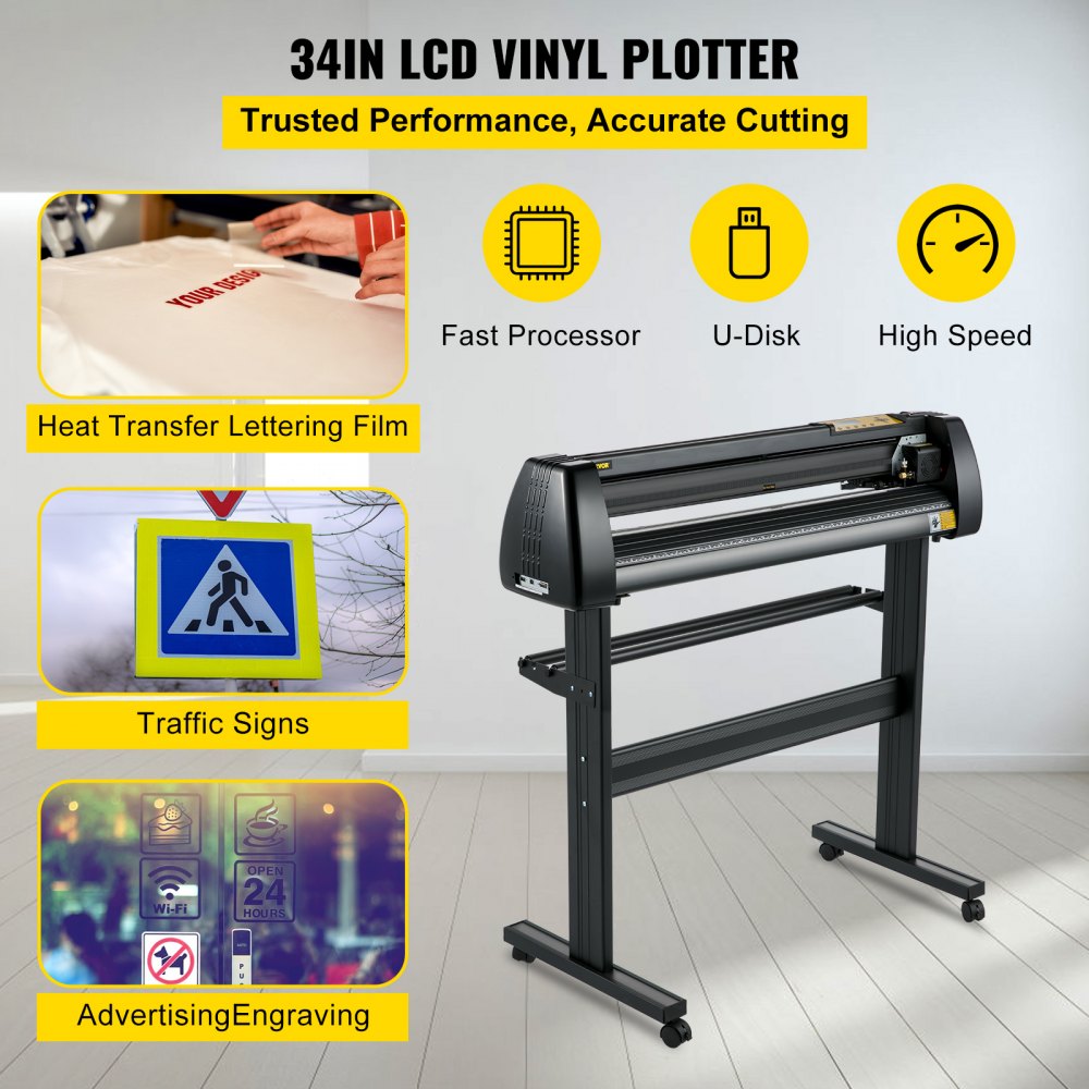 010494293486 - 28in Vinyl Plotter with LCD Panel for Custom Designs