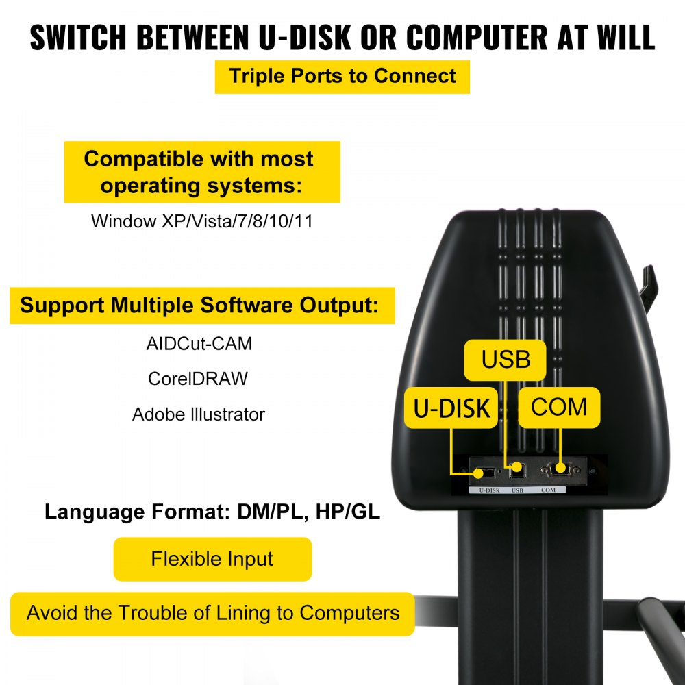010494293486 - 28in Vinyl Plotter with LCD Panel for Custom Designs