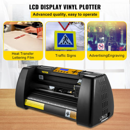 010130381616 - VEVOR 14" Vinyl Cutter with Adjustable Speed and Digital Controls