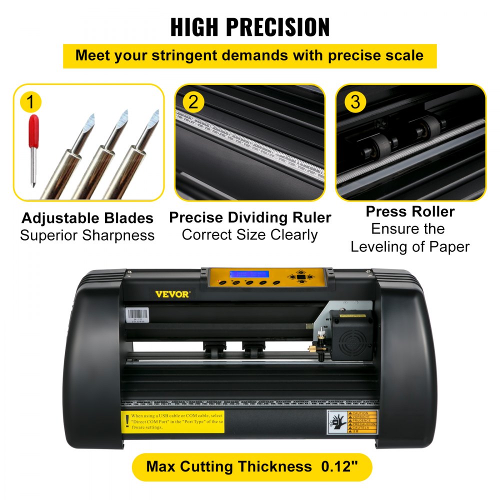 010130381616 - VEVOR 14" Vinyl Cutter with Adjustable Speed and Digital Controls