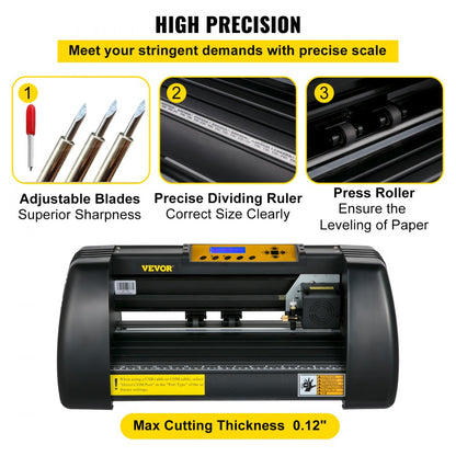 010130381616 - VEVOR 14" Vinyl Cutter with Adjustable Speed and Digital Controls