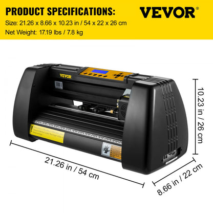 010130381616 - VEVOR 14" Vinyl Cutter with Adjustable Speed and Digital Controls