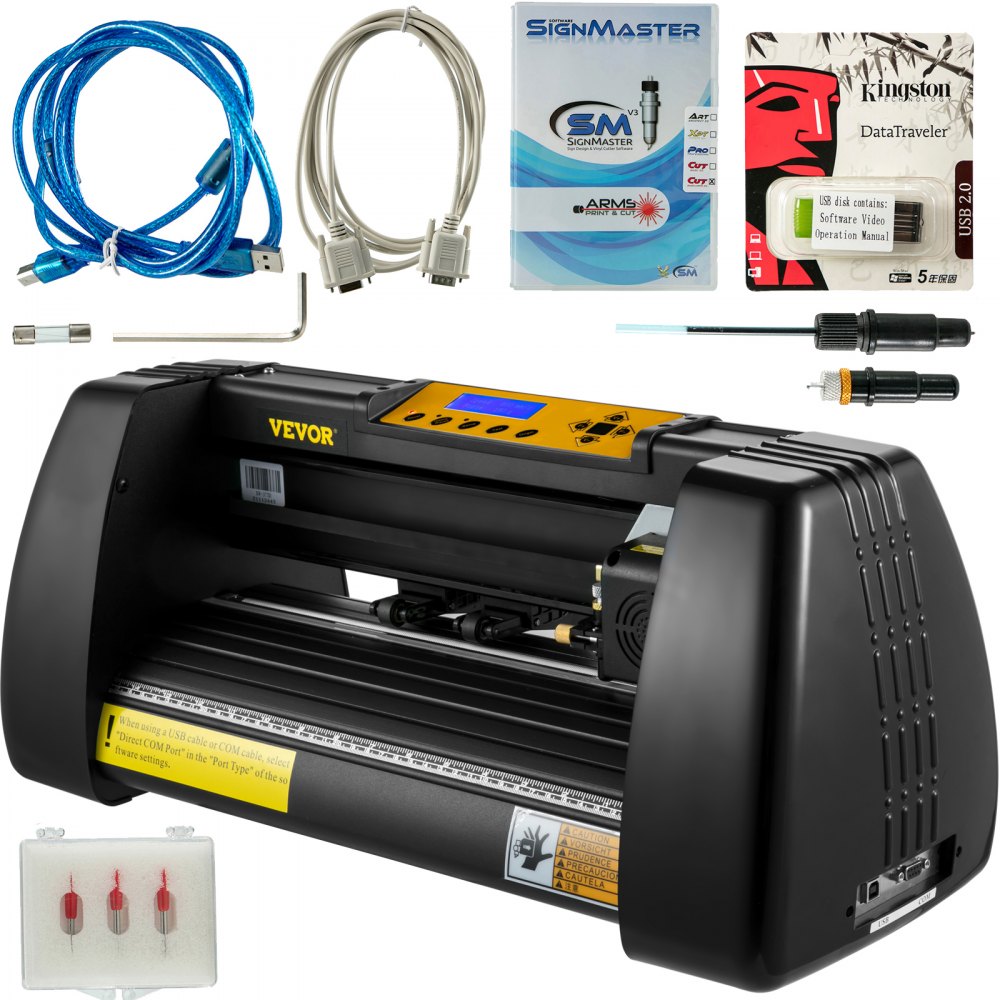 010130381616 - VEVOR 14" Vinyl Cutter with Adjustable Speed and Digital Controls