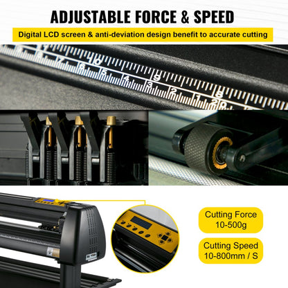 010645694732 - 34" Professional Vinyl Cutter with Adjustable Speed & Force