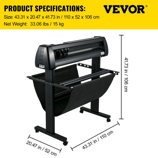 010971726320 - 34-Inch VEVOR Vinyl Cutter with SignMaster Software