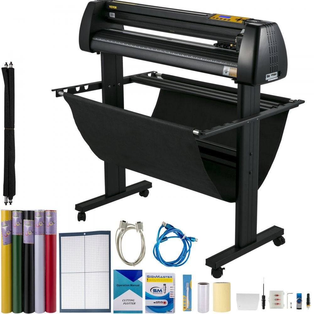 010971726320 - 34-Inch VEVOR Vinyl Cutter with SignMaster Software