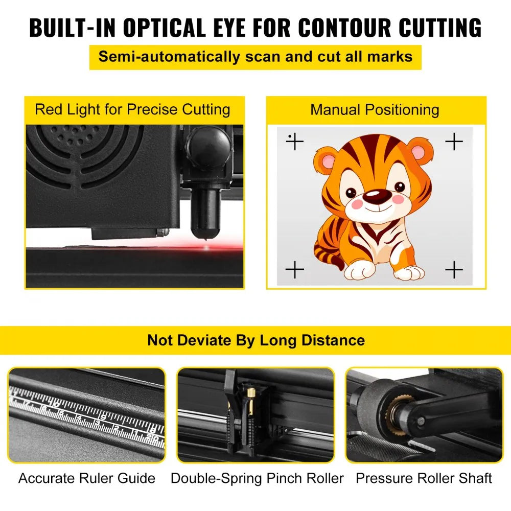 010468459123 - 53-Inch Semi-Automatic Vinyl Cutter with Optical Eye