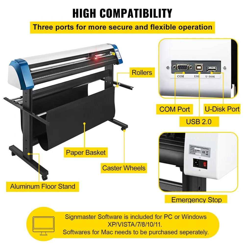 010468459123 - 53-Inch Semi-Automatic Vinyl Cutter with Optical Eye