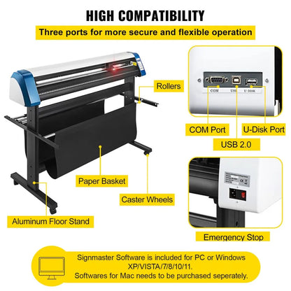 010468459123 - 53-Inch Semi-Automatic Vinyl Cutter with Optical Eye